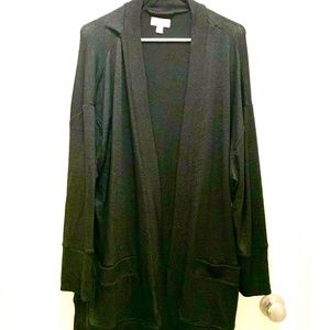 GAP LOVE Long Line Lightweight Cardigan Black XL